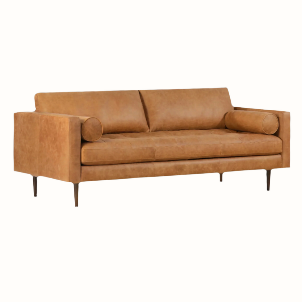 Napa Leather Sofa 88.5”