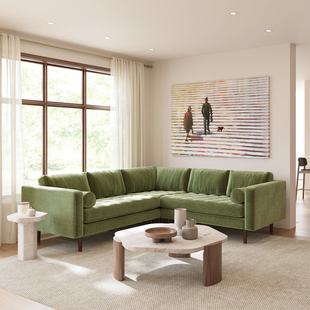 Napa Velvet Corner Sectional Sofa