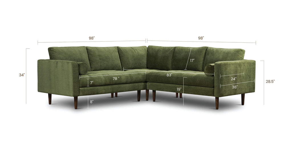 Napa Velvet Corner Sectional Sofa