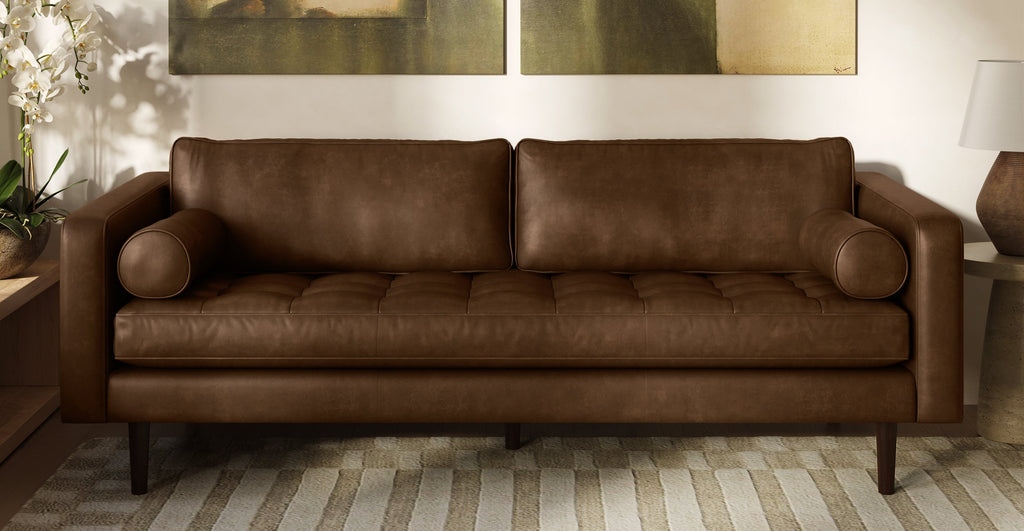 Napa Leather Sofa 88.5”