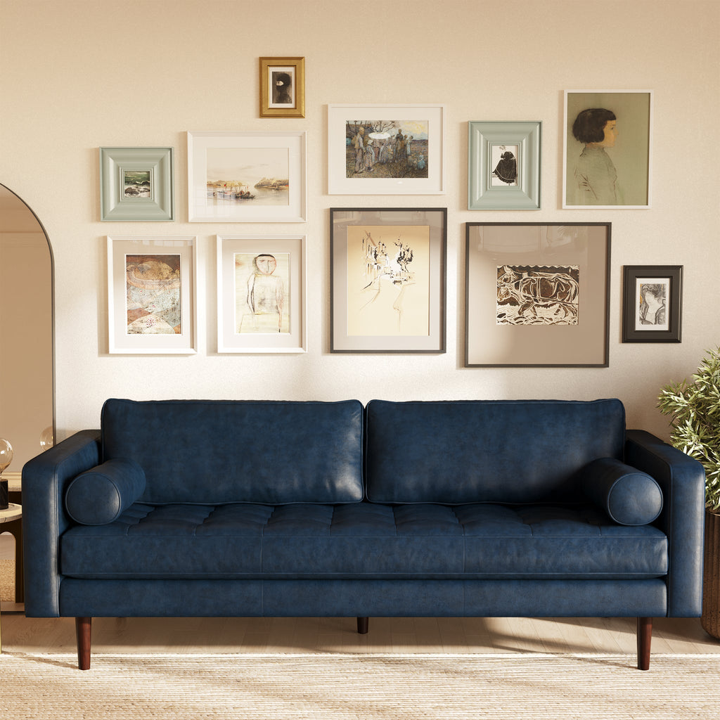 Napa Leather Sofa 88.5”