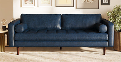 Napa Leather Sofa 88.5”