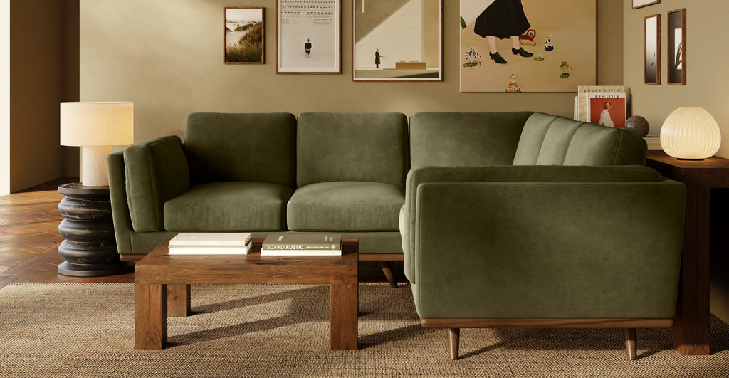 Cadiz Velvet Corner Sectional