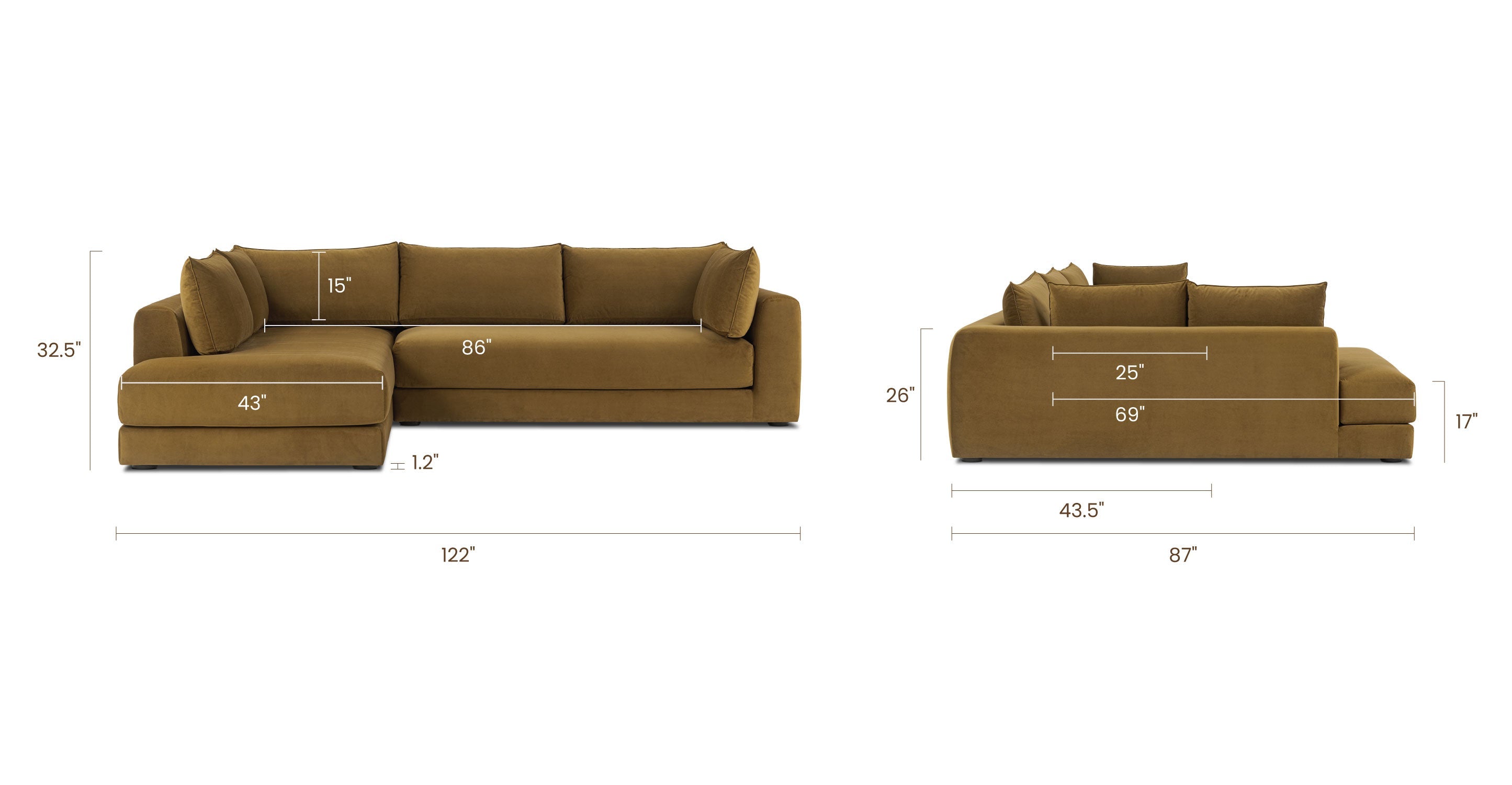Marcel Left-Facing Corner Sectional