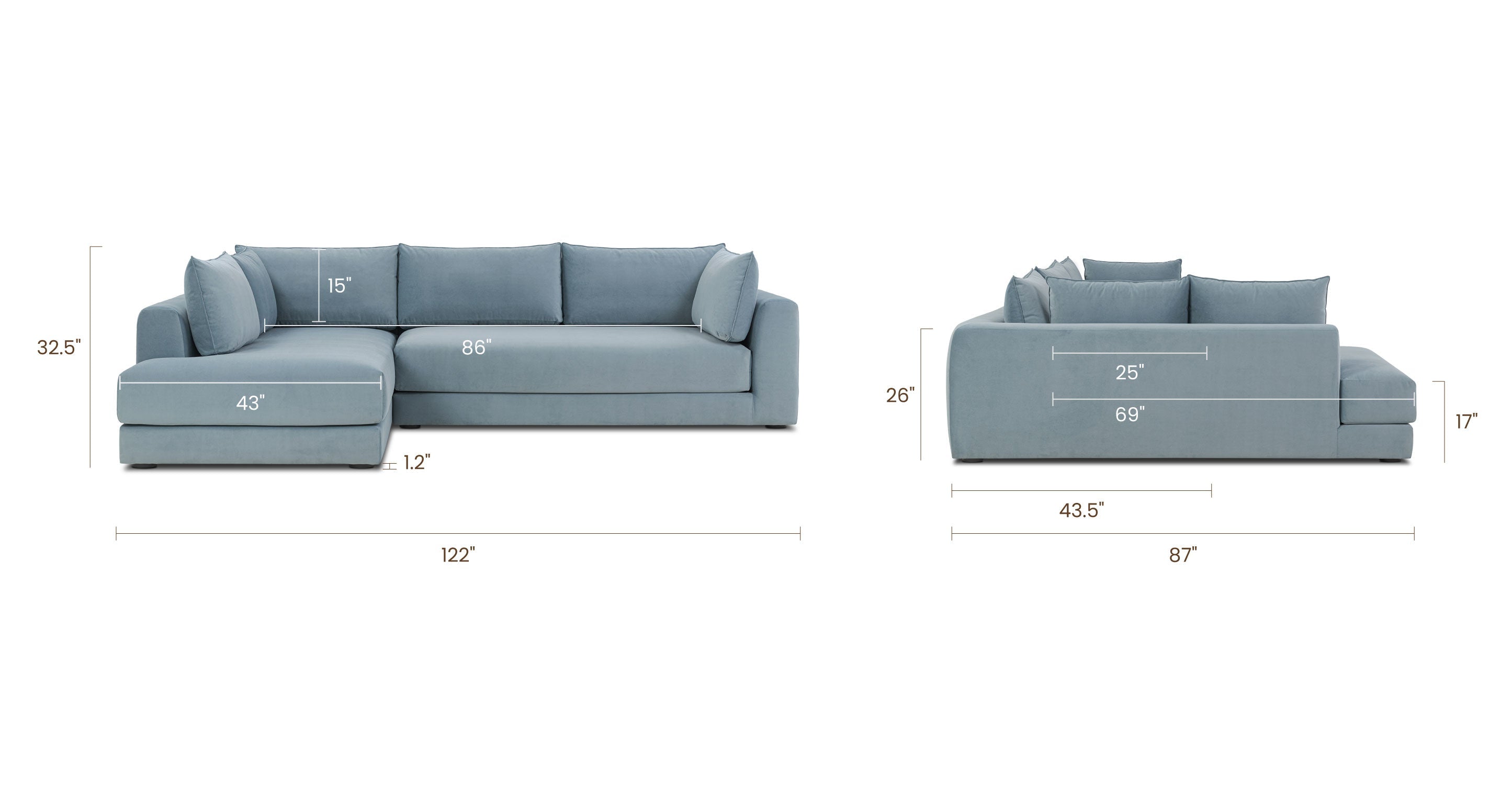 Marcel Left-Facing Corner Sectional