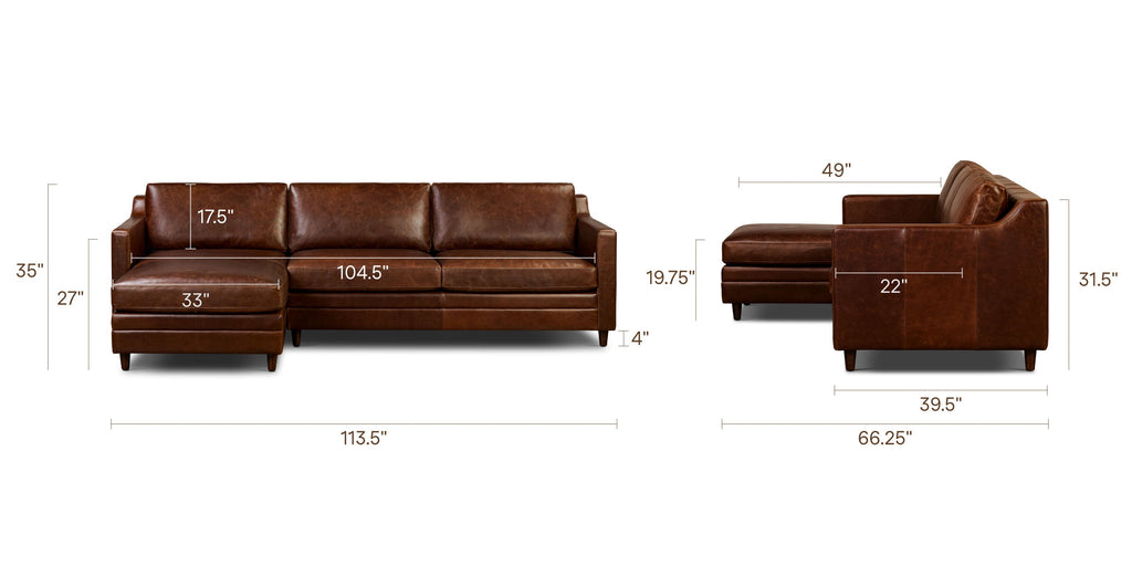 Harper 113.5 Left-facing Pull-Out Sleeper Sectional