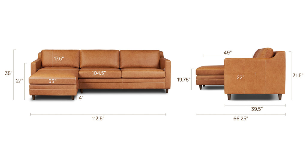Harper 113.5 Left-facing Pull-Out Sleeper Sectional