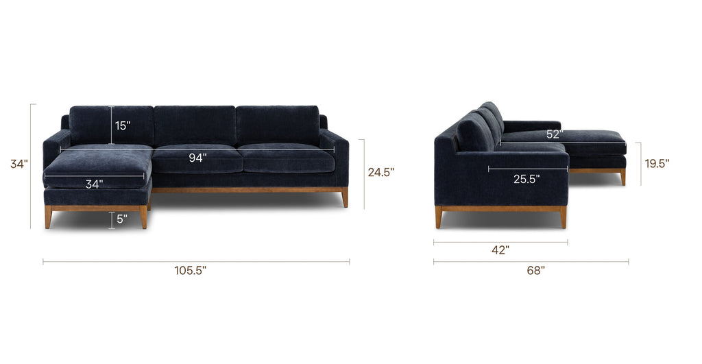 Zyon 105.5 Reversible Chaise Sectional