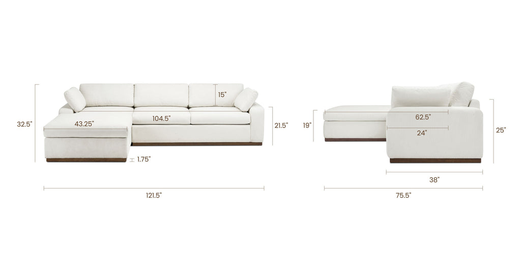 Cordoba Left-facing Sectional with Storage