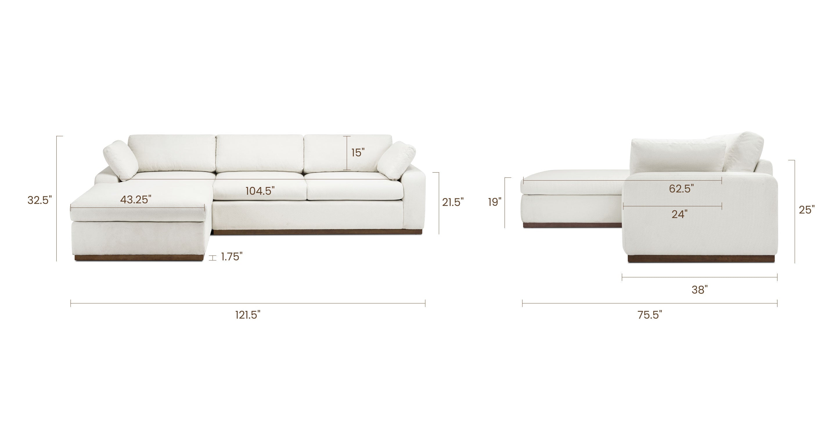 Cordoba Left-facing Sectional with Storage