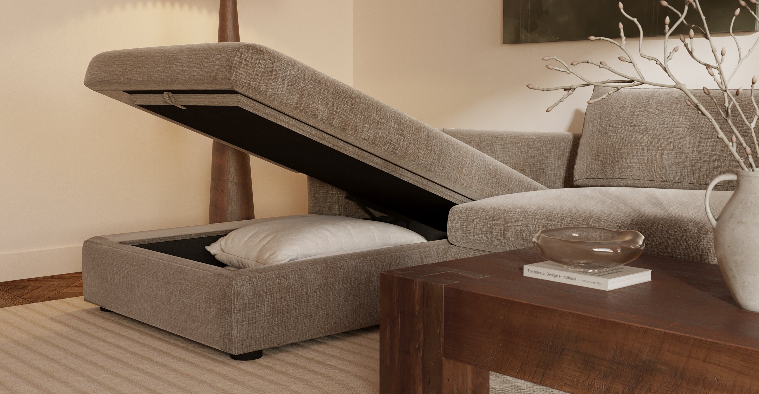 Milo Left-Facing Sectional with Storage