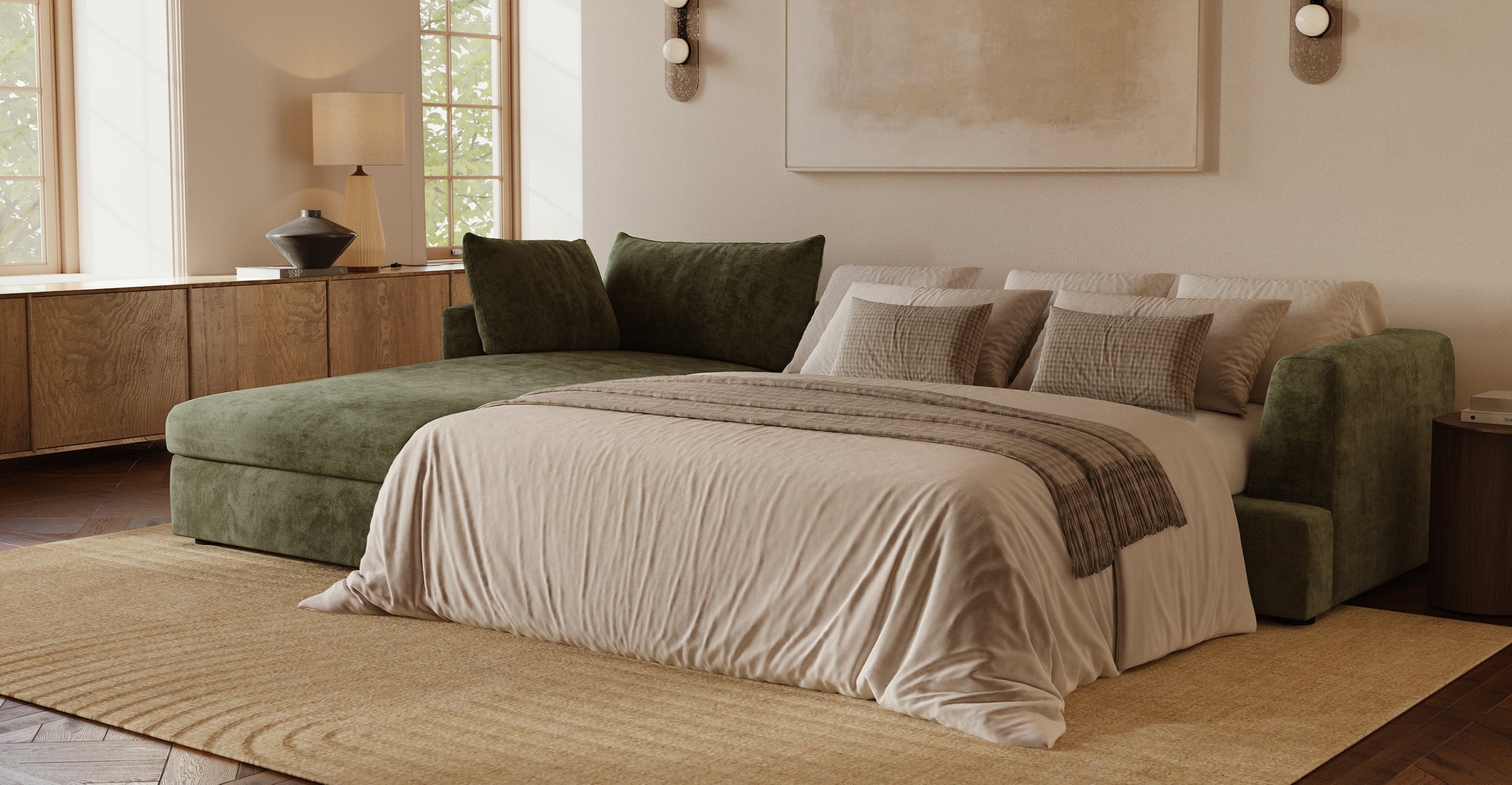 Milo Left-facing Sleeper Sectional