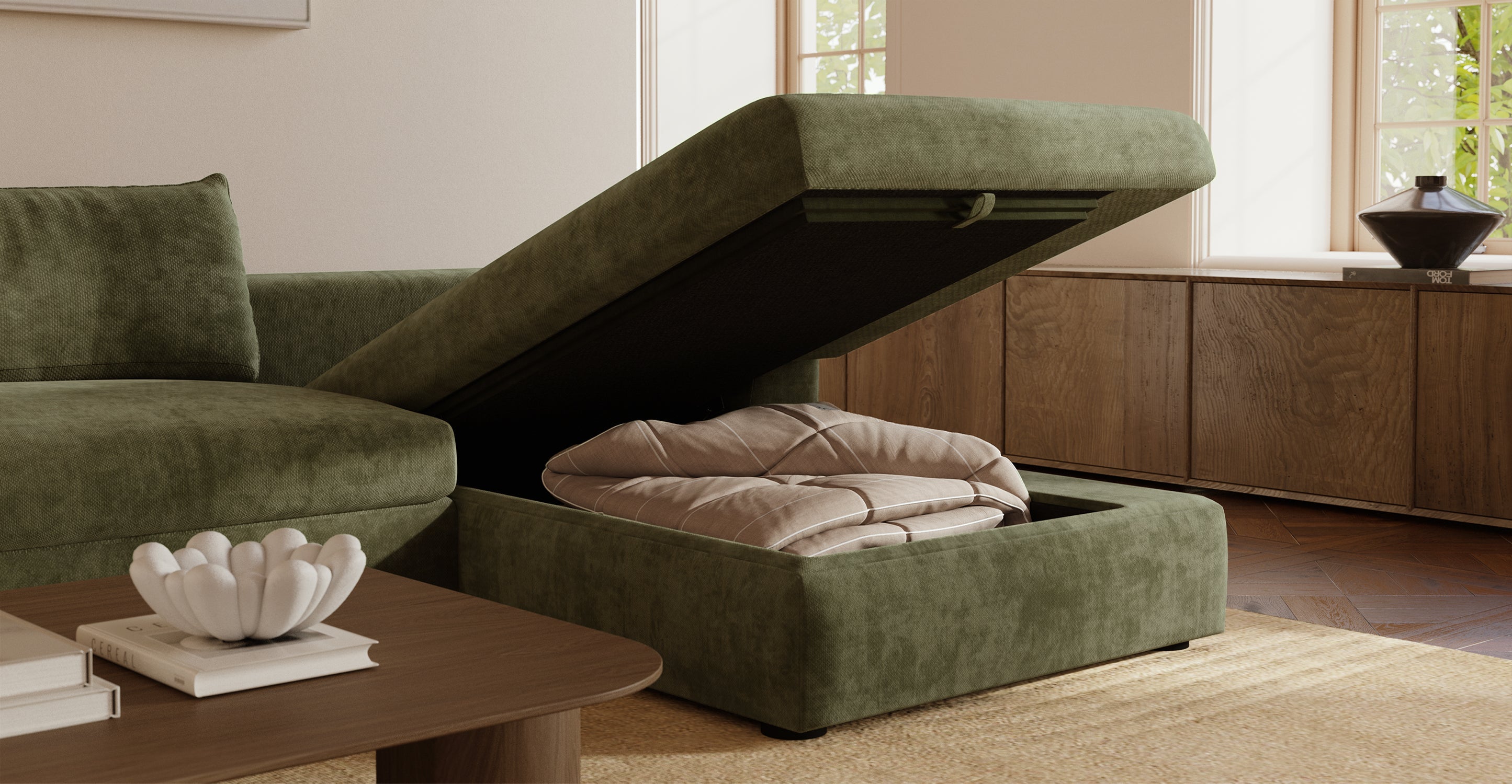 Milo Right-facing Sleeper Sectional