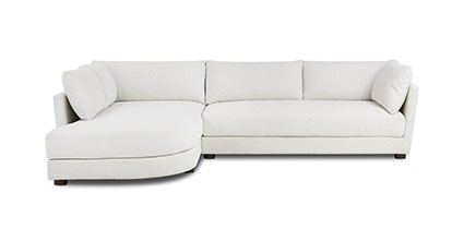 Pertuis 122 Left-Facing Bumper Sectional Sofa
