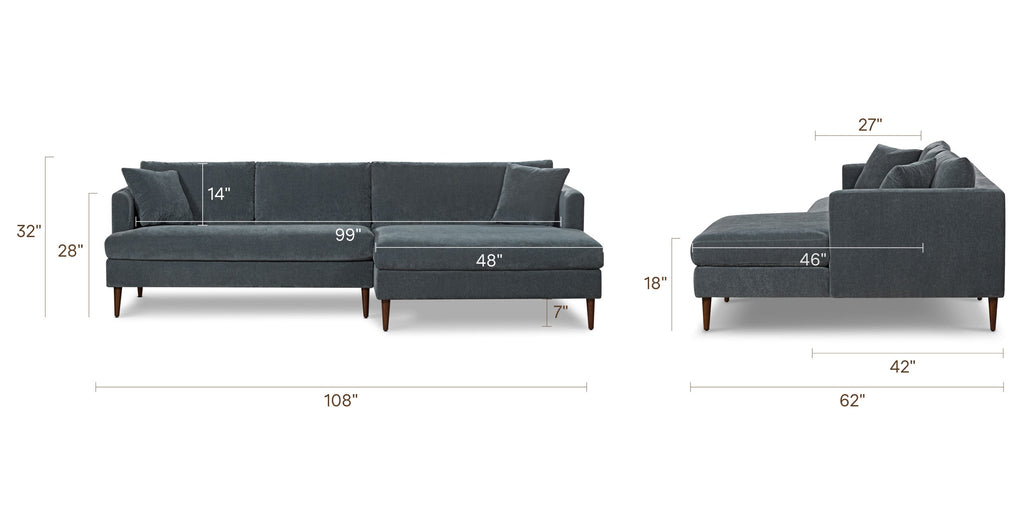 Lucerne Right-Facing Sectional with Extra-Wide Chaise
