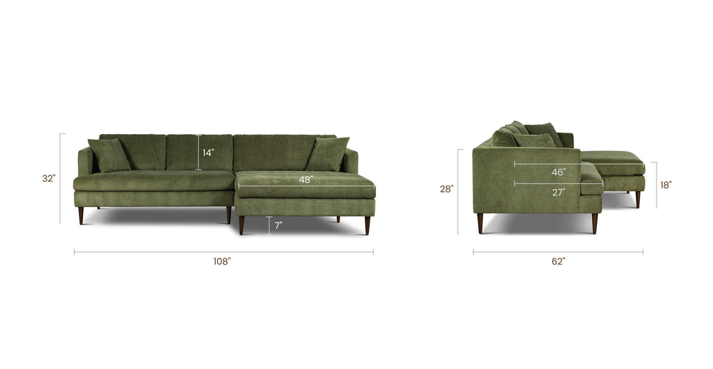 Lucerne Right-Facing Sectional with Extra-Wide Chaise