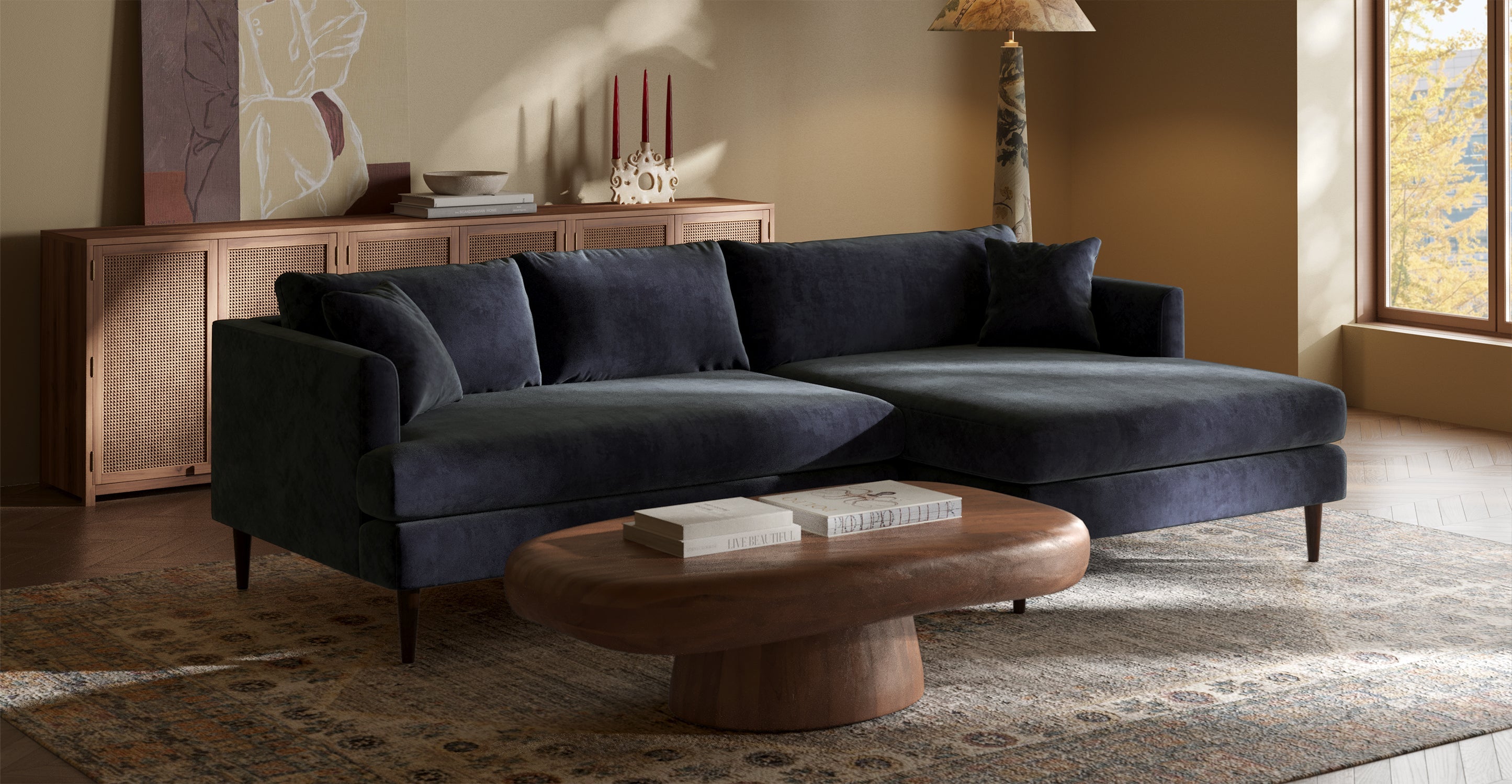 Lucerne Right-Facing Sectional with Extra-Wide Chaise