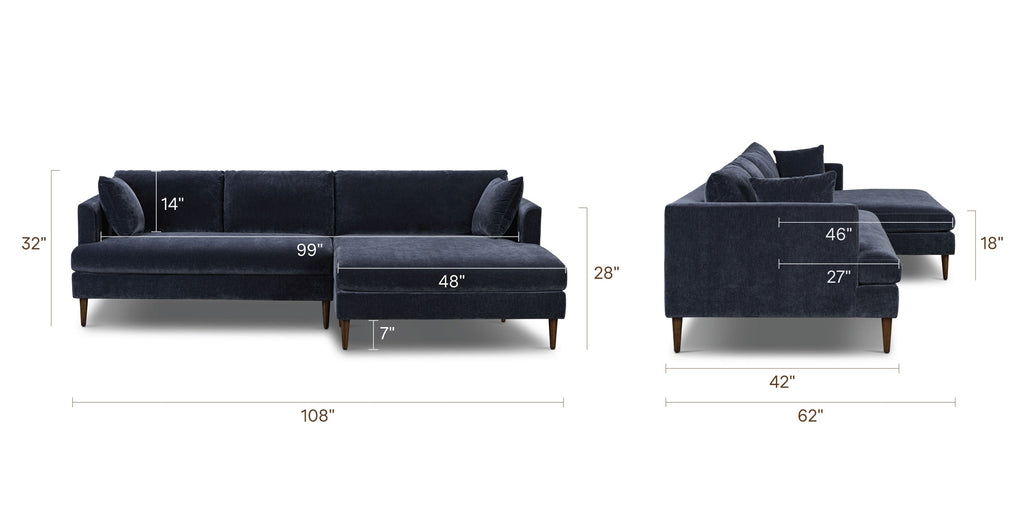 Lucerne Right-Facing Sectional with Extra-Wide Chaise