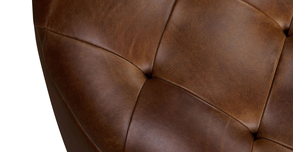 Zahra Leather Storage Ottoman