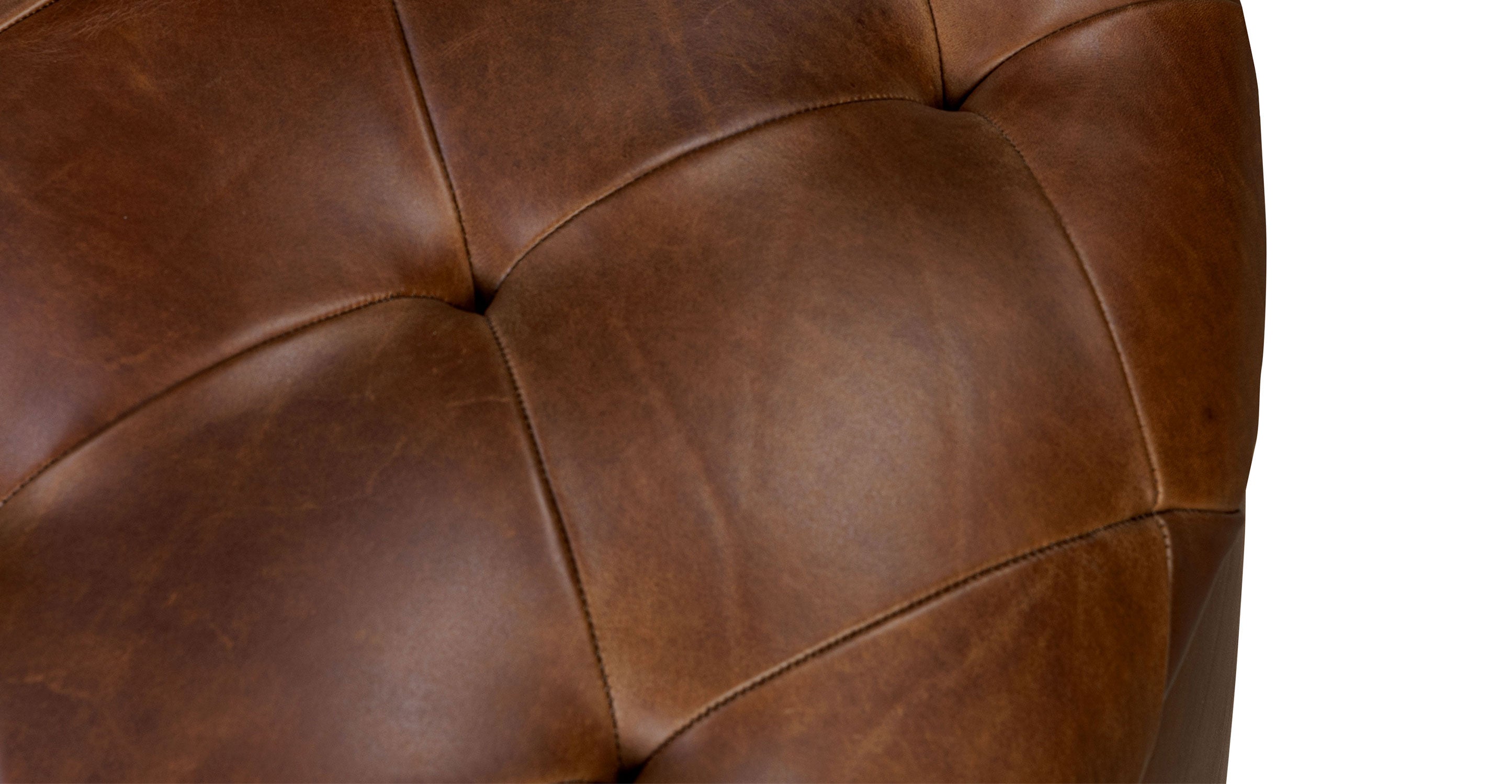 Zahra Leather Storage Ottoman