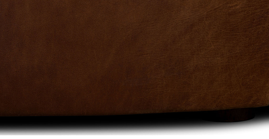 Zahra Leather Storage Ottoman