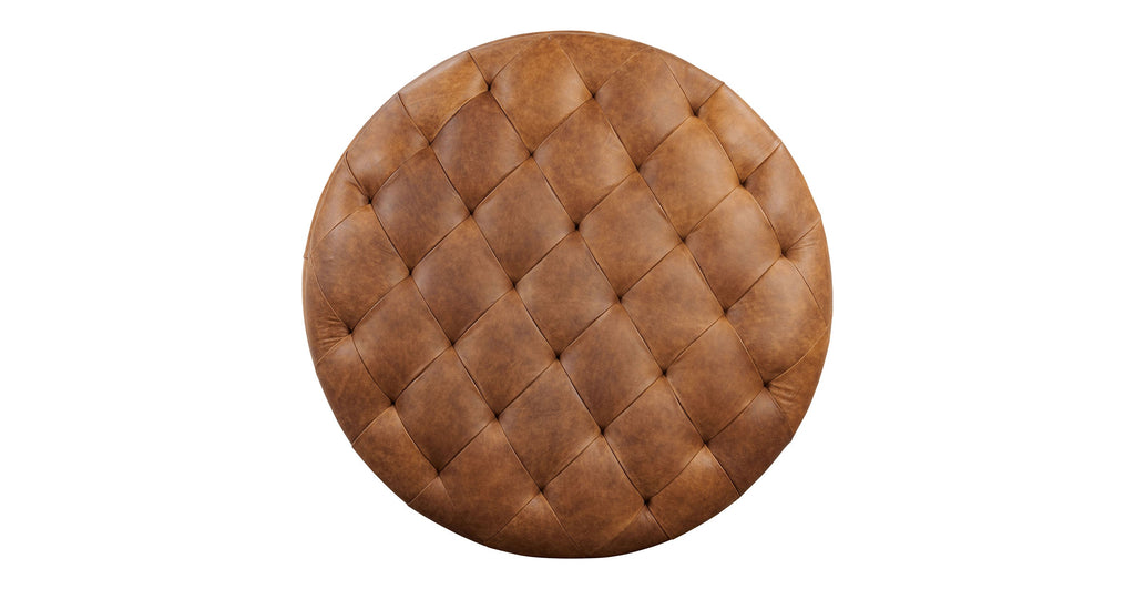 Zahra Leather Storage Ottoman