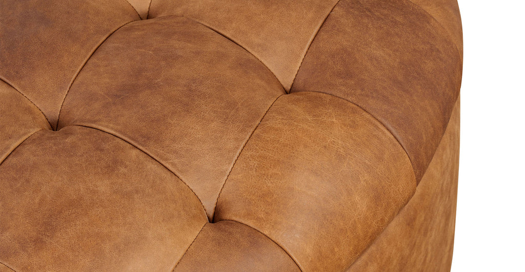 Zahra Leather Storage Ottoman