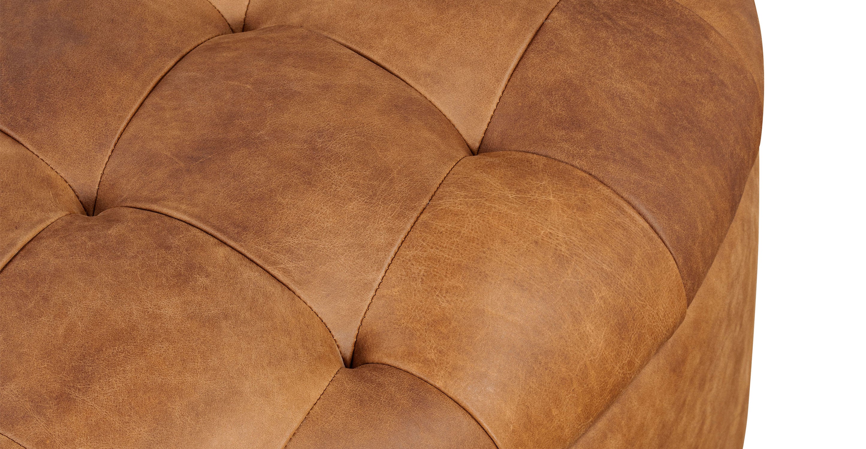 Zahra Leather Storage Ottoman