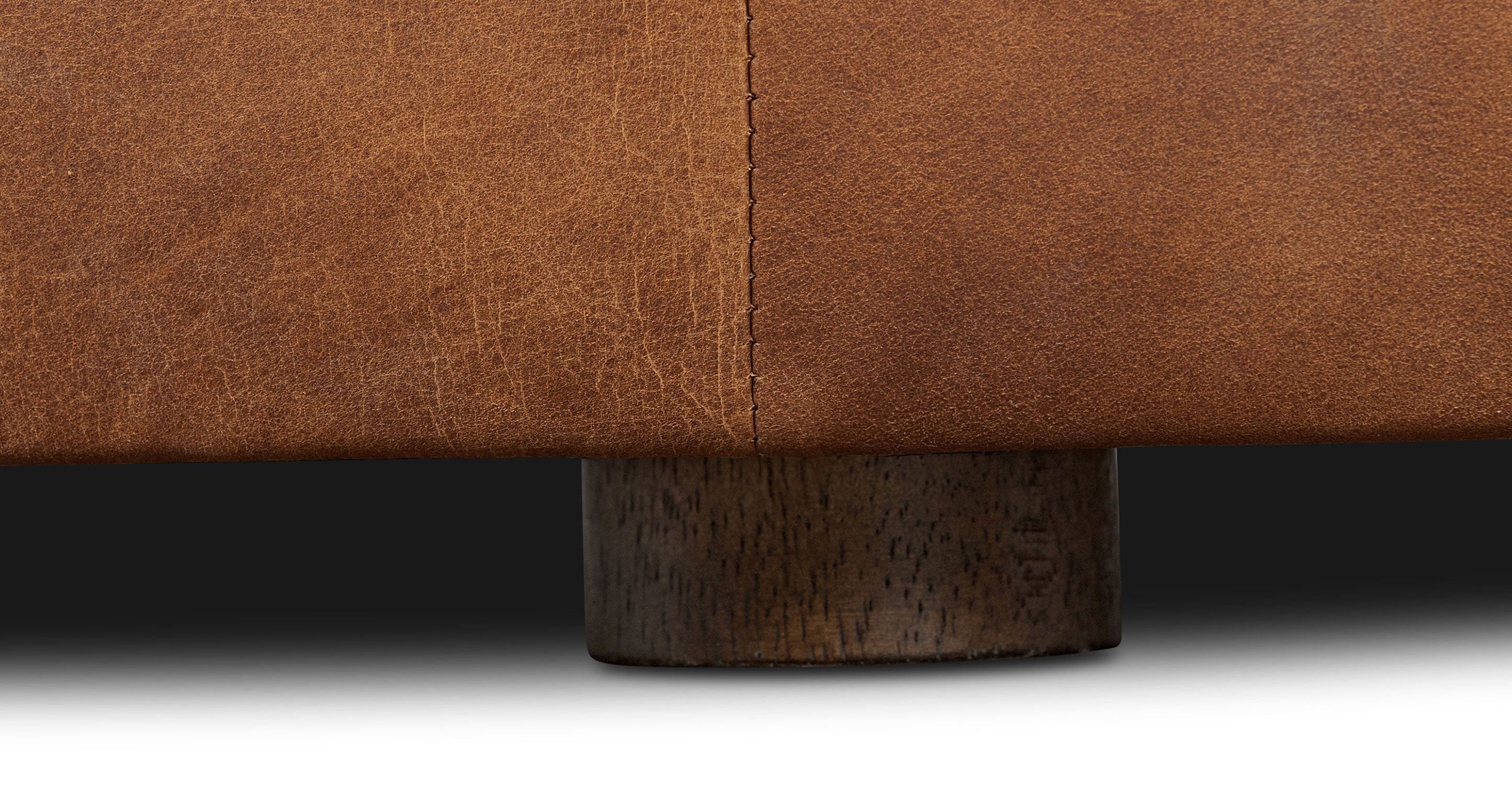 Zahra Leather Storage Ottoman