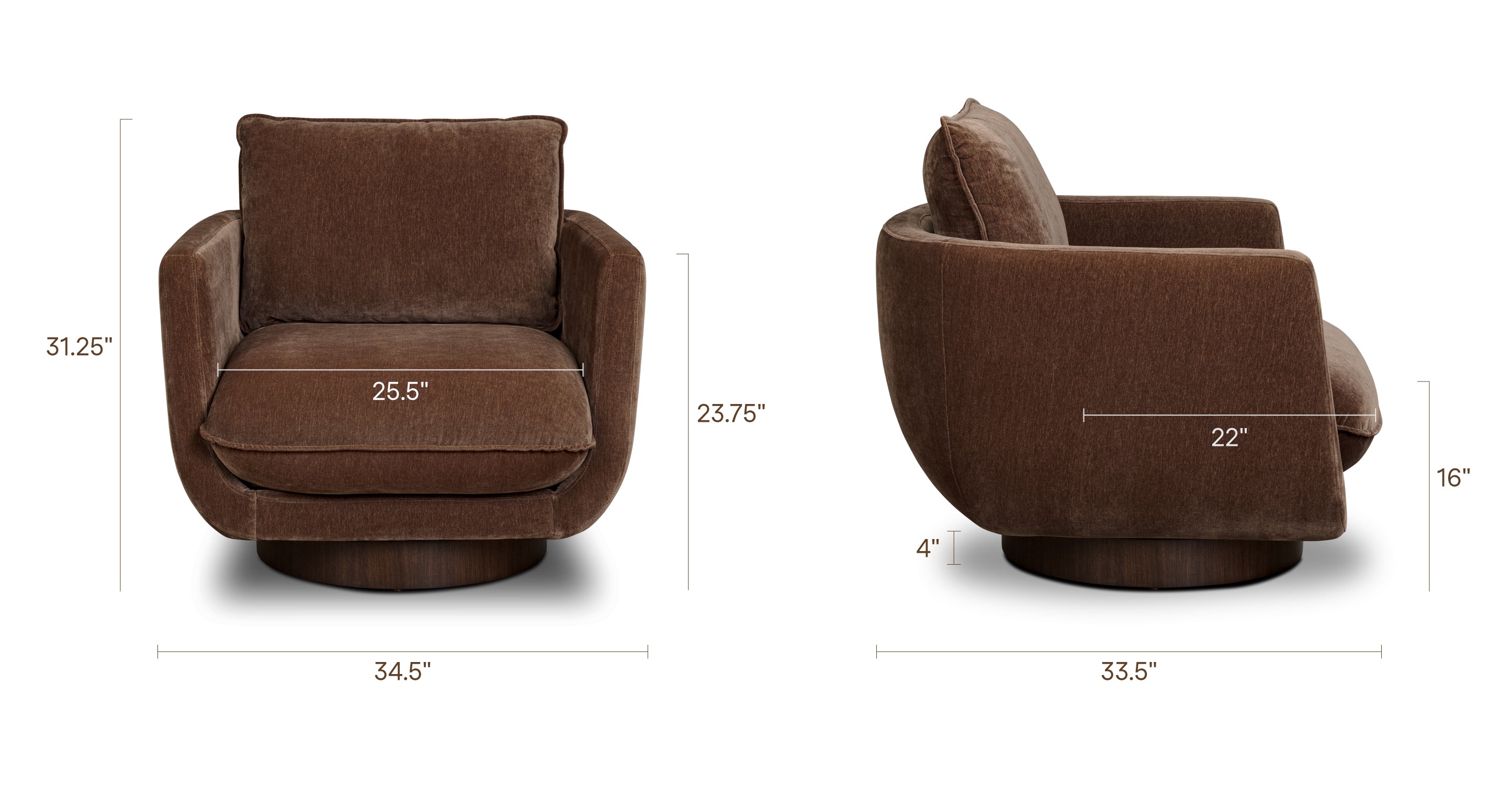 Carla Swivel Lounge Chair