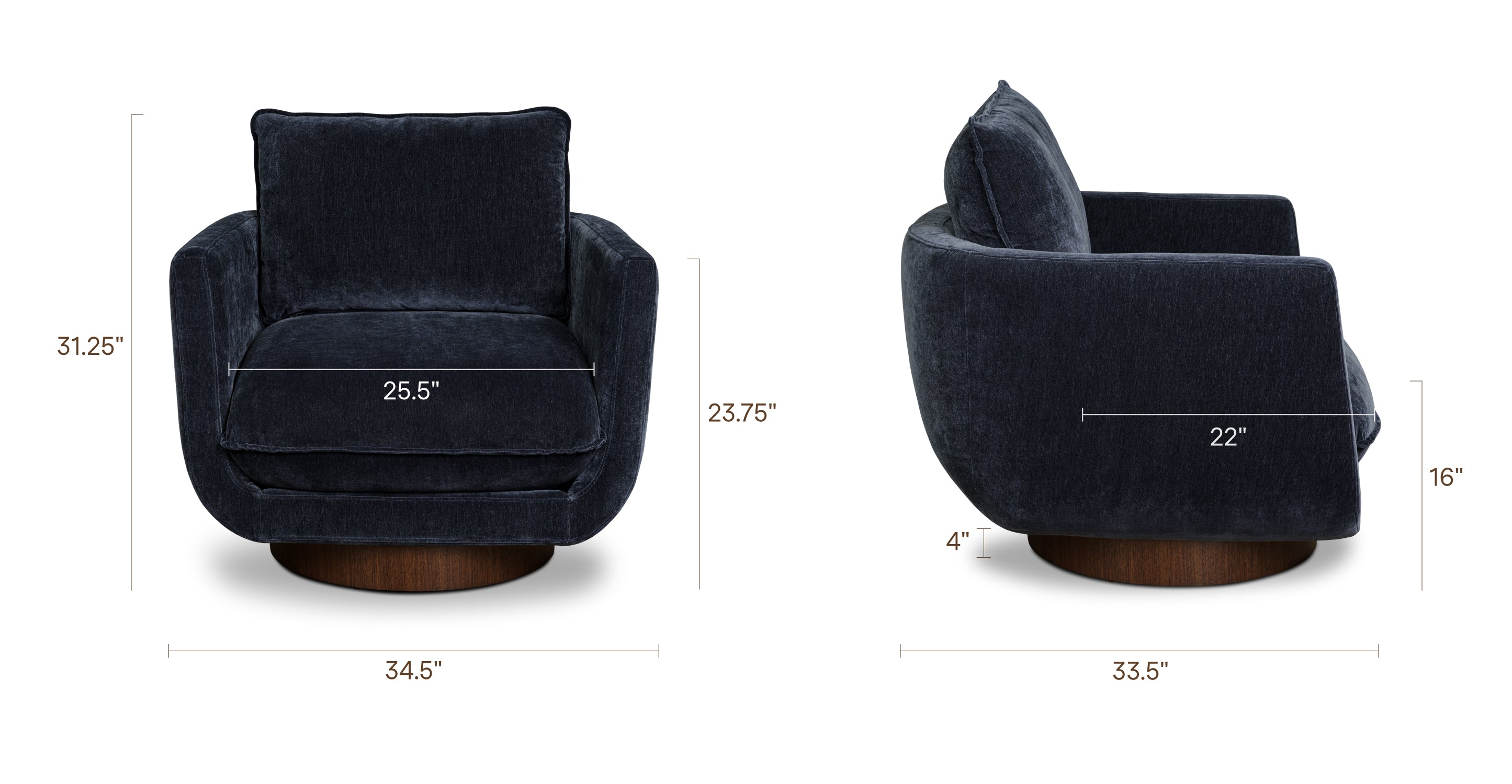 Carla Swivel Lounge Chair