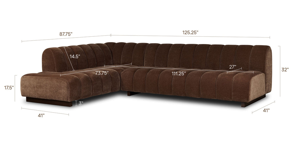 Pomona 125 Left-Facing Bumper Sectional