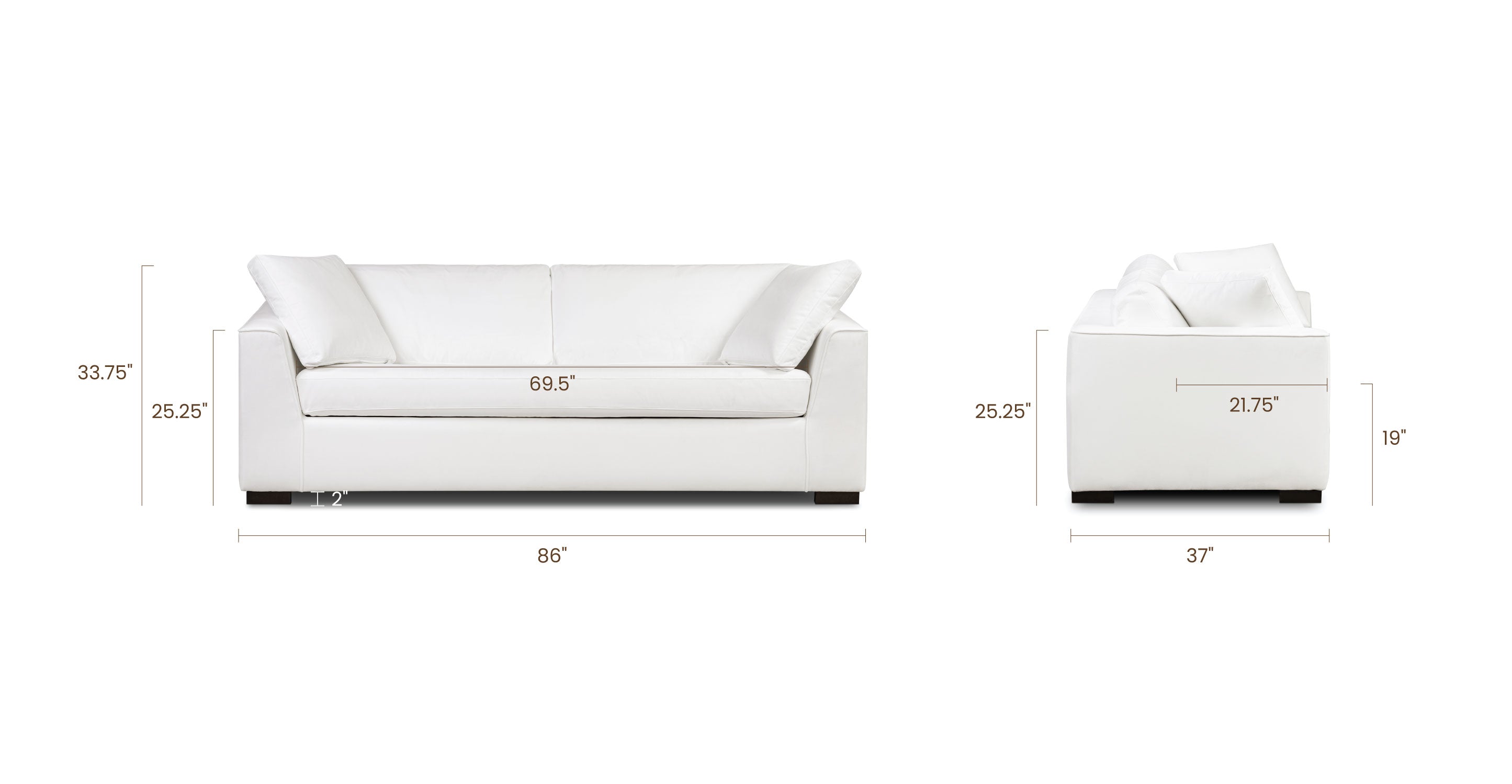 Capri 86 Pull-Out Sofa Bed