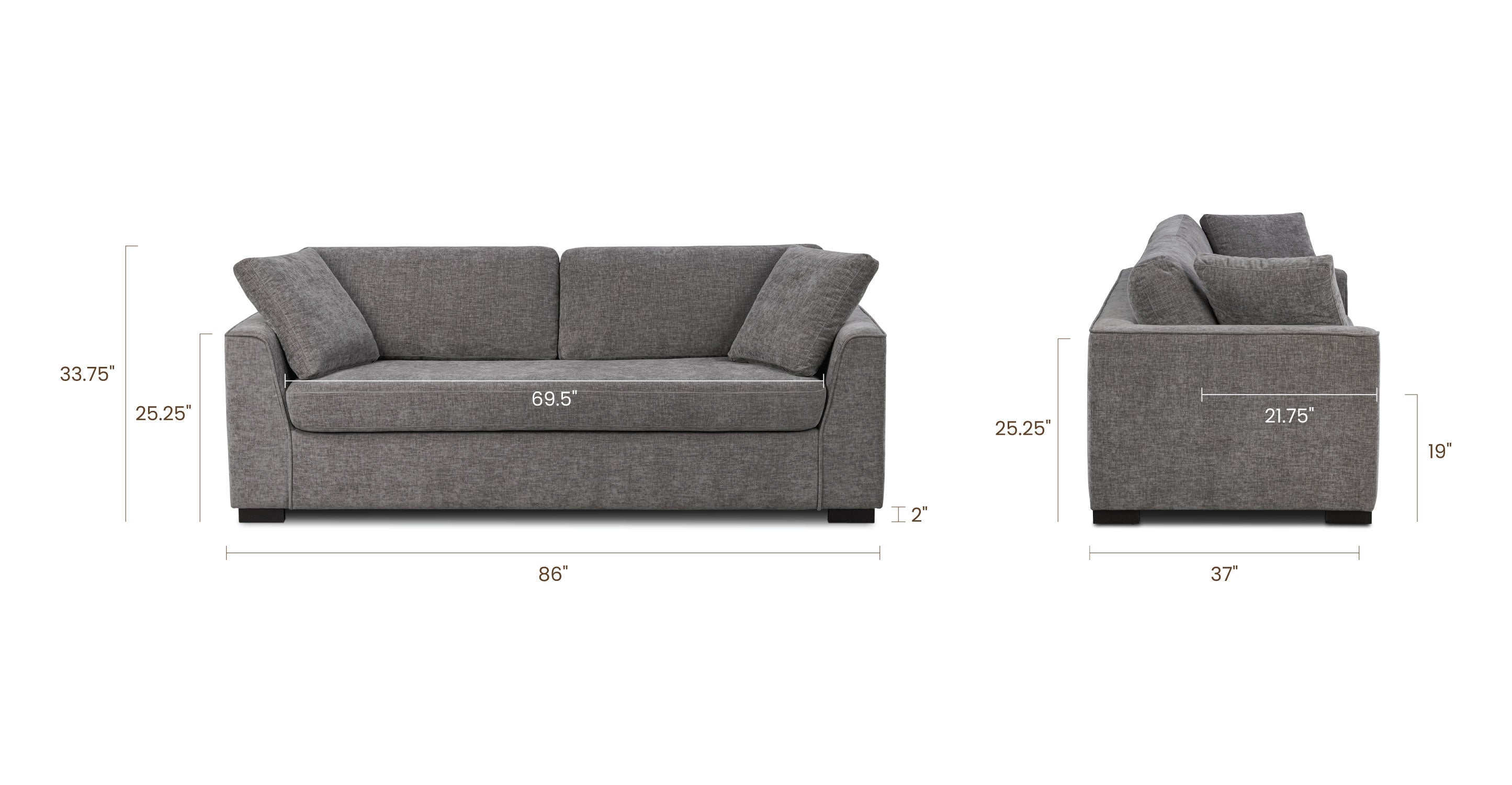 Capri 86 Pull-Out Sofa Bed