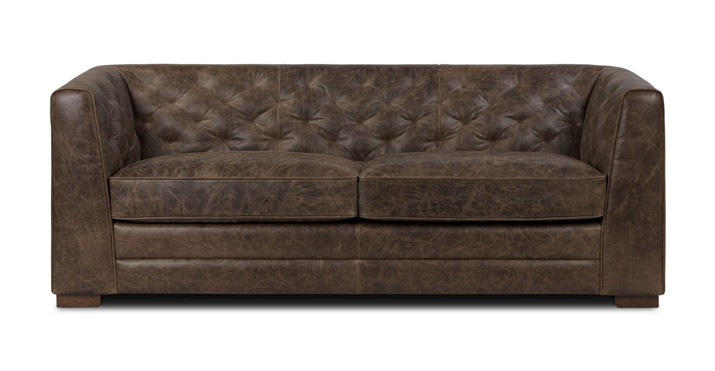 Essex 86 Leather Pull-Out Convertible Sleeper Sofa