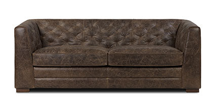 Essex 86 Leather Pull-Out Convertible Sleeper Sofa