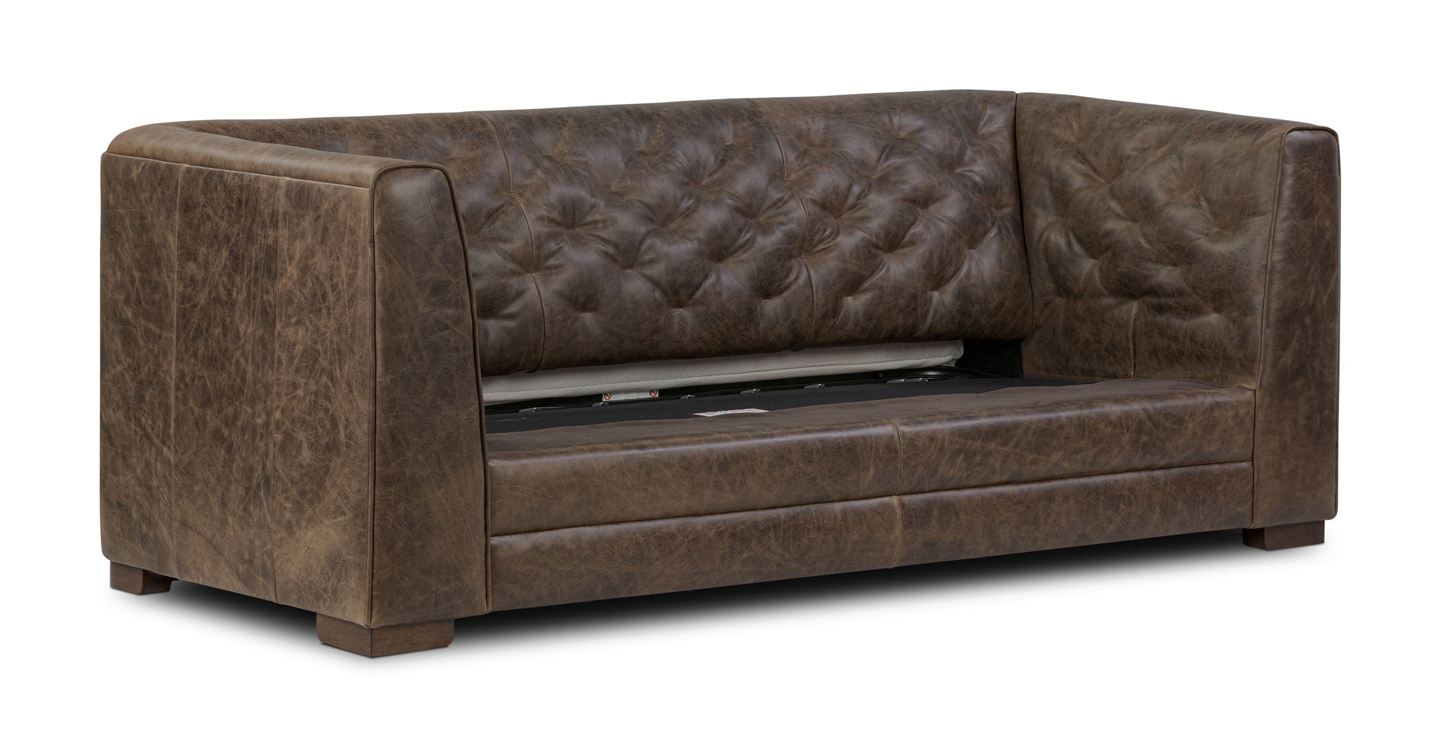 Essex 86 Leather Pull-Out Convertible Sleeper Sofa