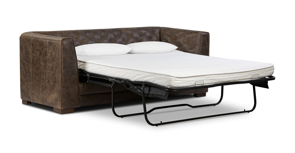Essex 86 Leather Pull-Out Convertible Sleeper Sofa