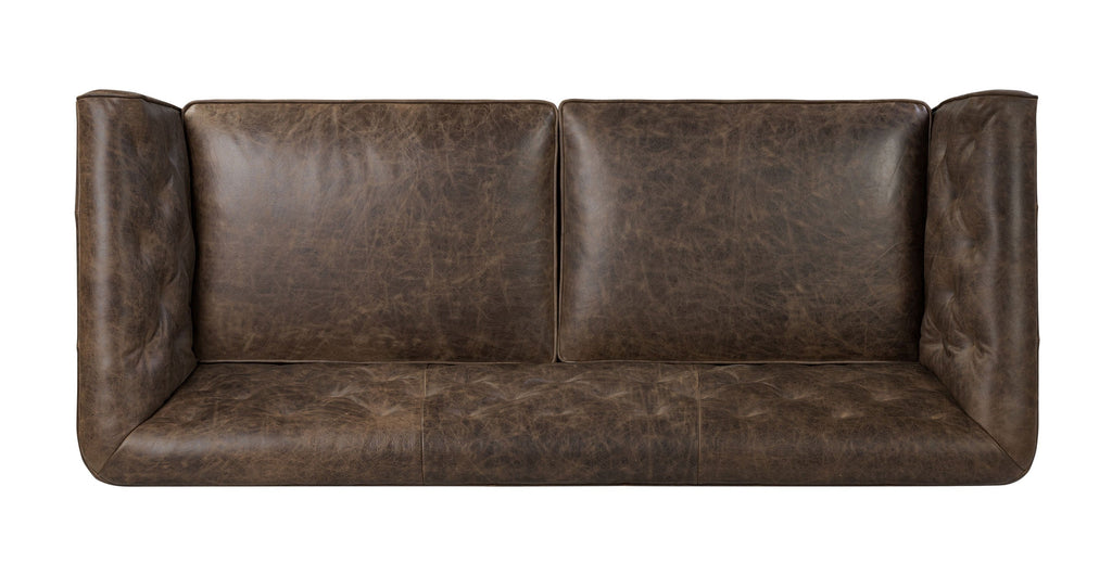 Essex 86 Leather Pull-Out Convertible Sleeper Sofa