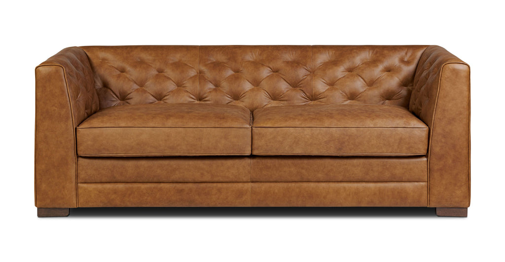 Essex 86 Leather Pull-Out Convertible Sleeper Sofa