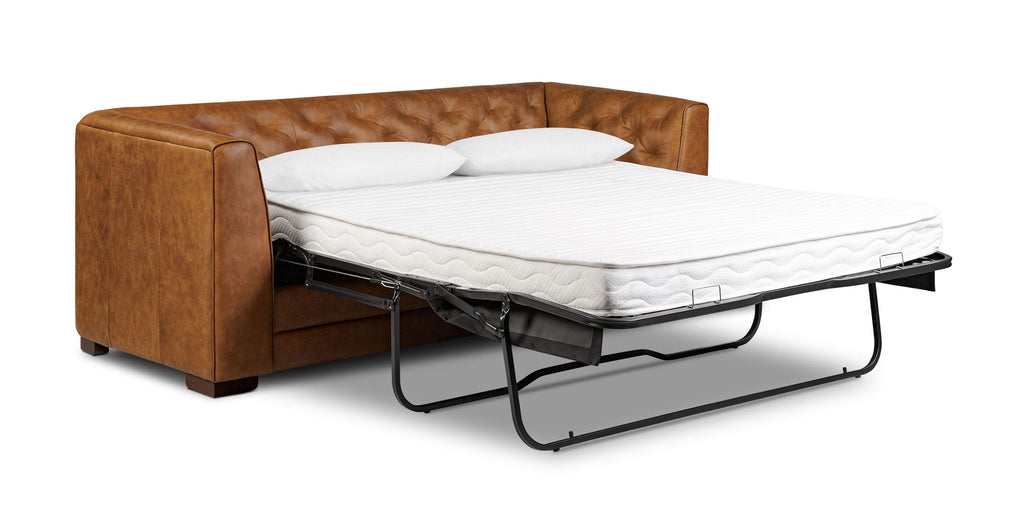 Essex 86 Leather Pull-Out Convertible Sleeper Sofa