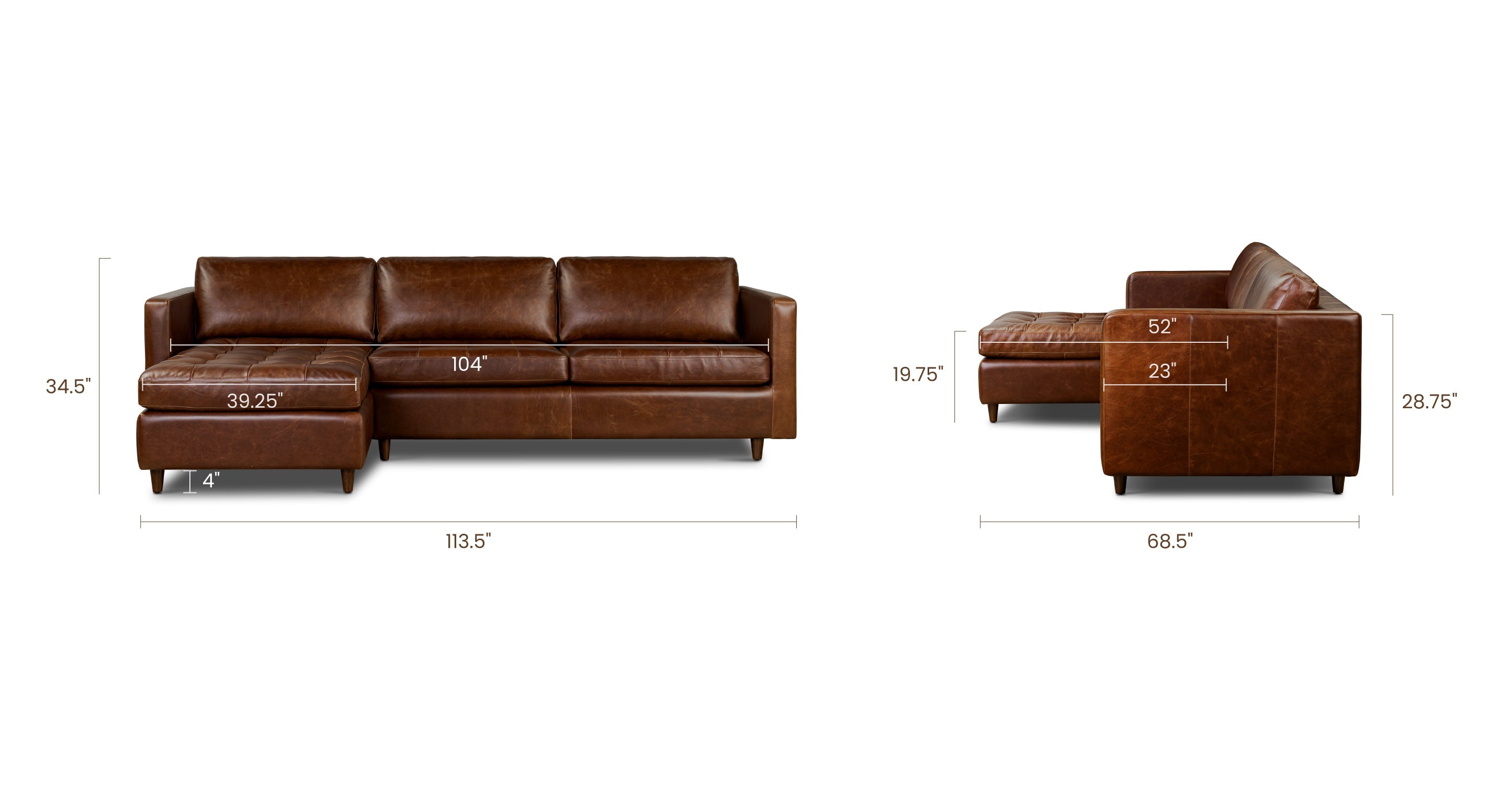 Napa Left-facing Pull-Out Sleeper Sectional