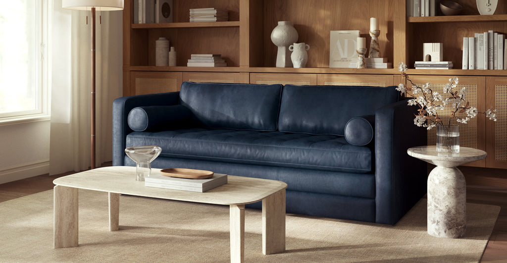 Napa 82 Leather Pull-Out Convertible Sleeper Sofa