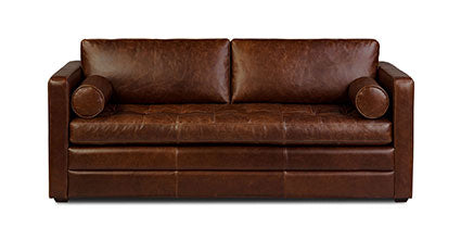 Napa 82 Leather Pull-Out Convertible Sleeper Sofa