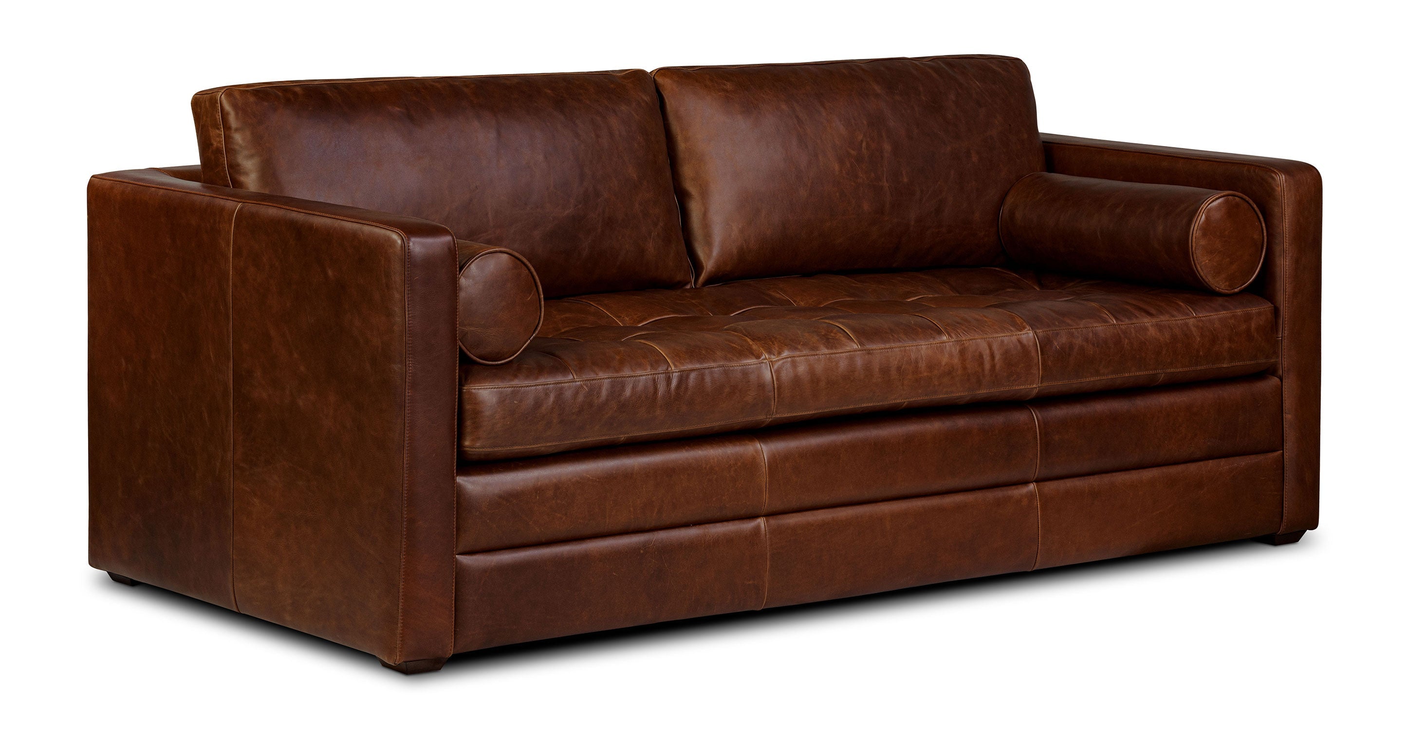 Napa 82 Leather Pull-Out Convertible Sleeper Sofa