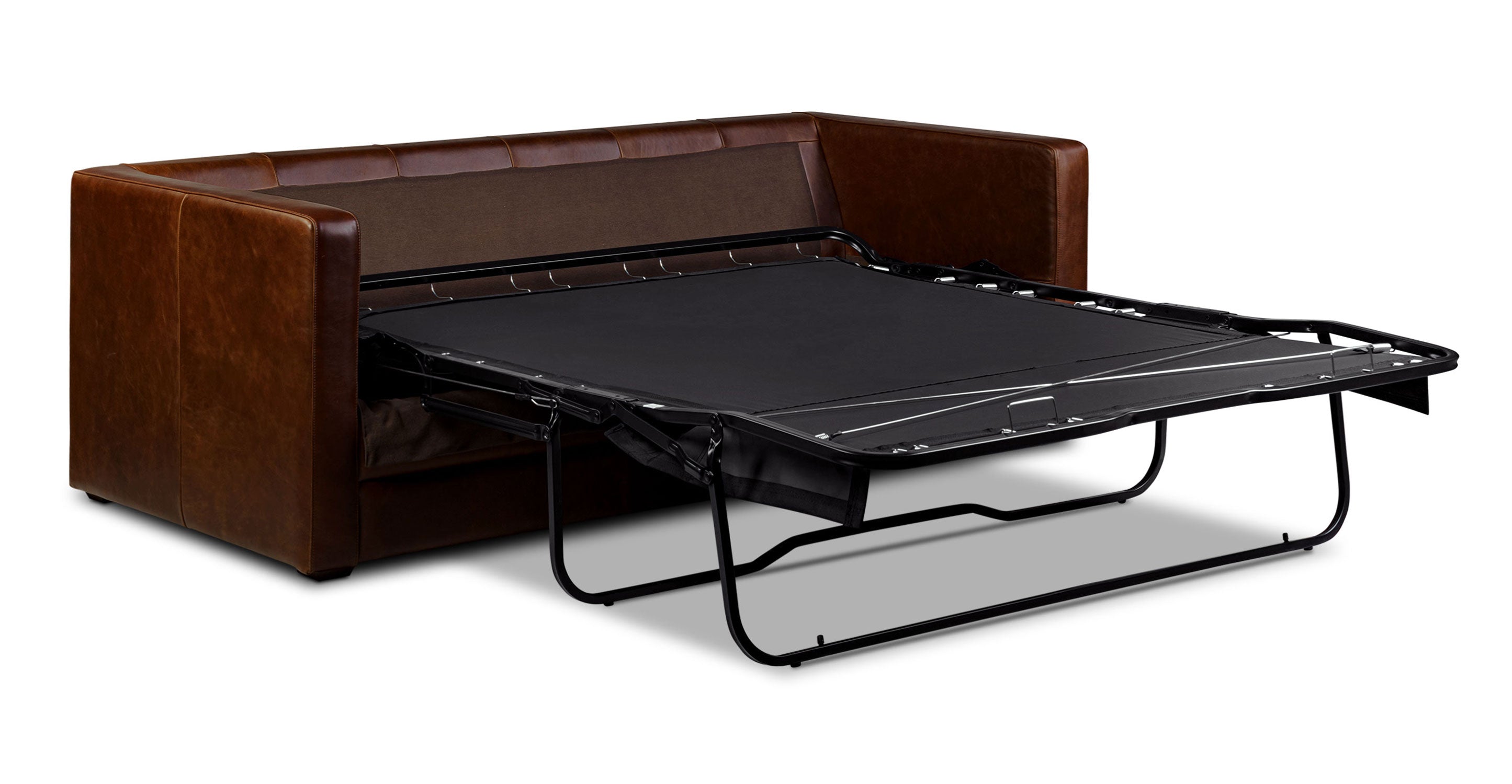 Napa 82 Leather Pull-Out Convertible Sleeper Sofa