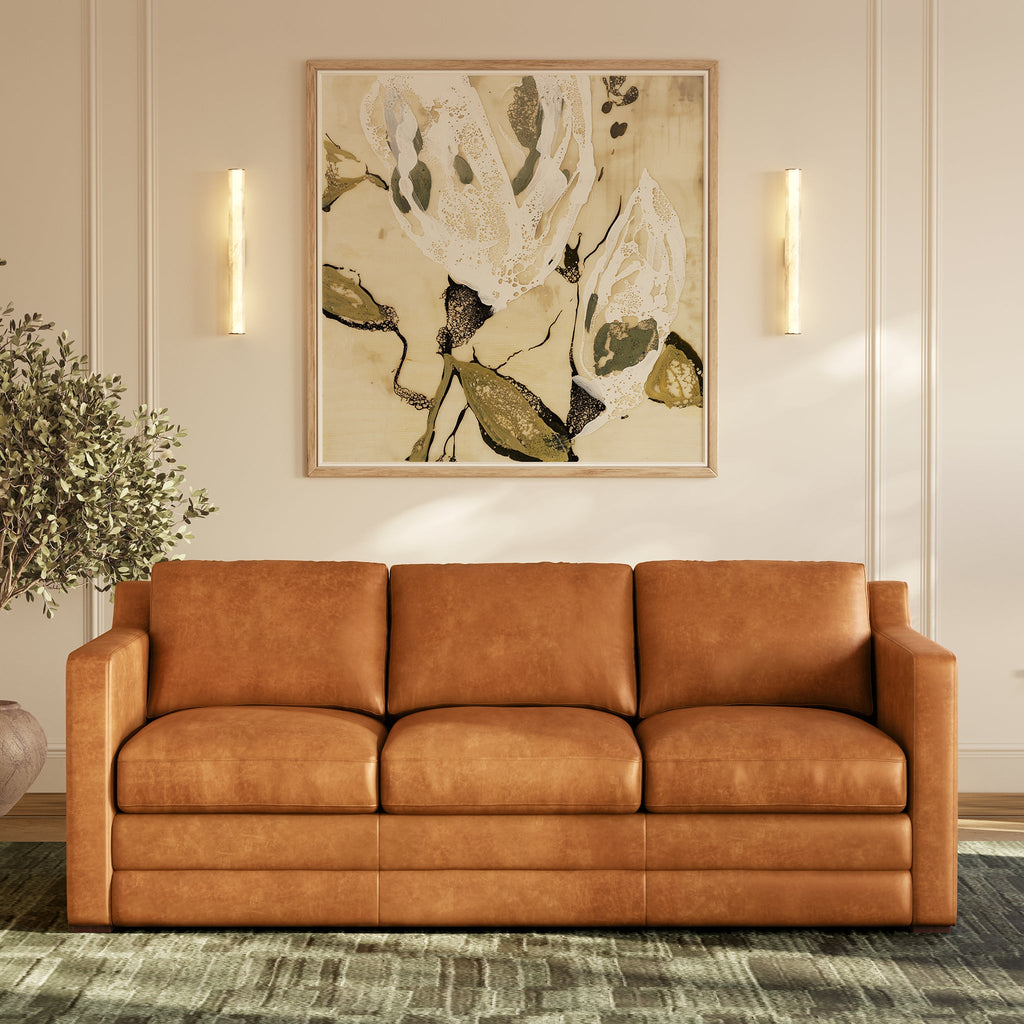 Sorrento Leather Pull-Out Convertible Sleeper Sofa