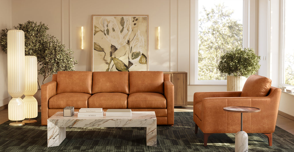 Sorrento Leather Pull-Out Convertible Sleeper Sofa