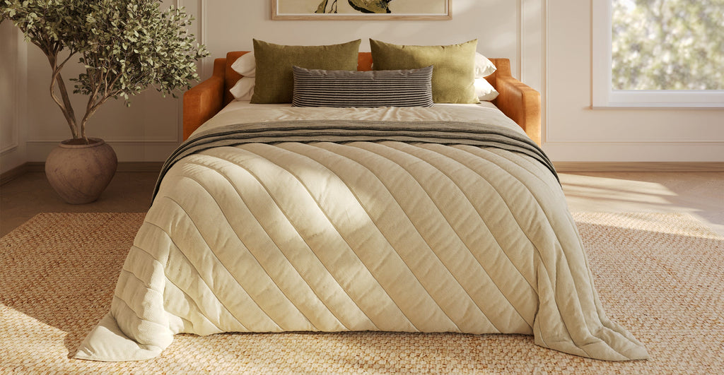 Sorrento Leather Pull-Out Convertible Sleeper Sofa