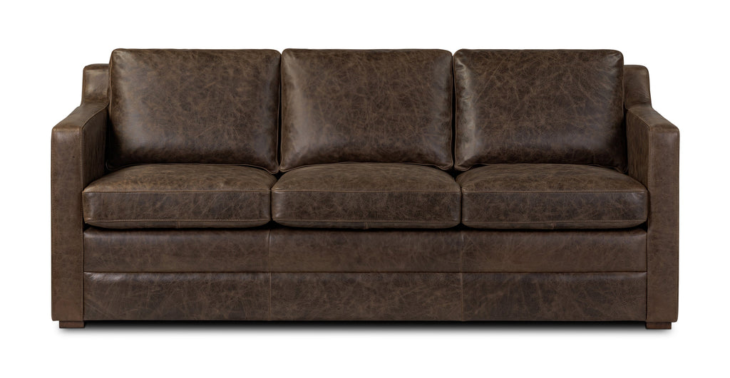 Sorrento Leather Pull-Out Convertible Sleeper Sofa